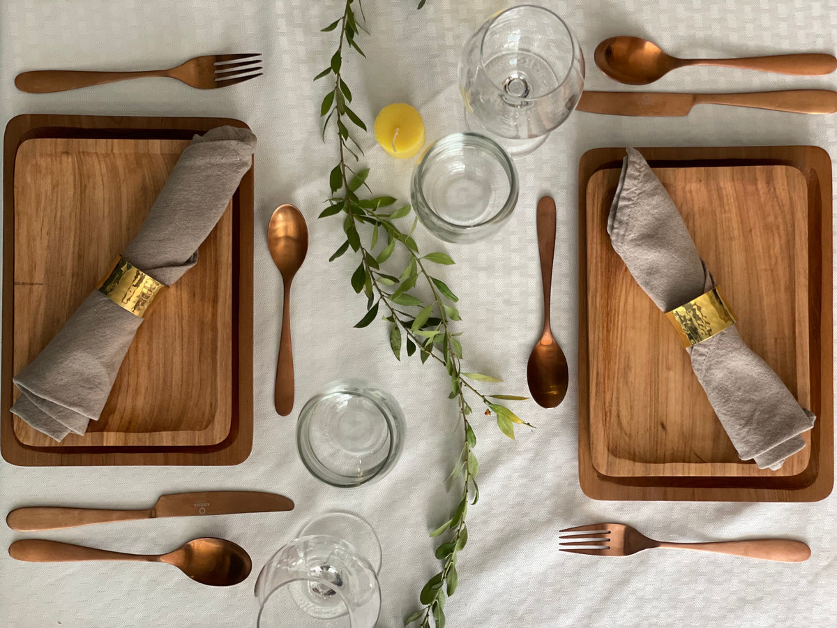 Set de platos madera nativa