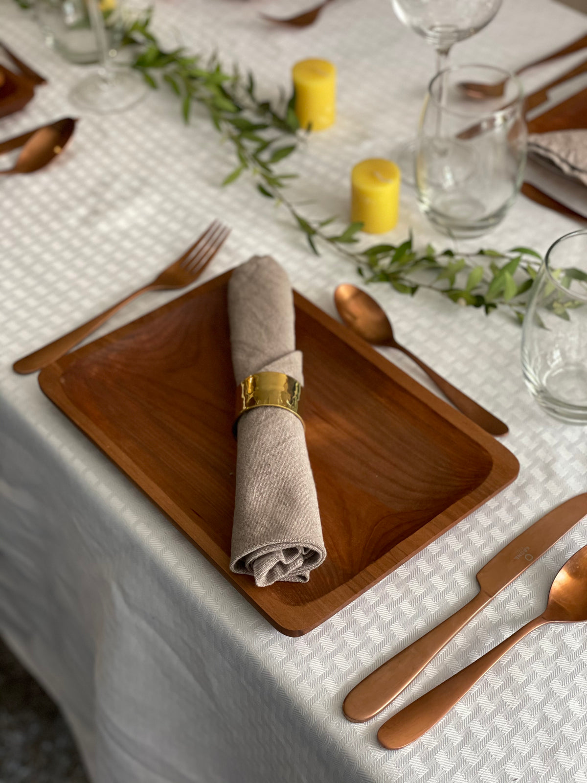 Set de platos madera nativa