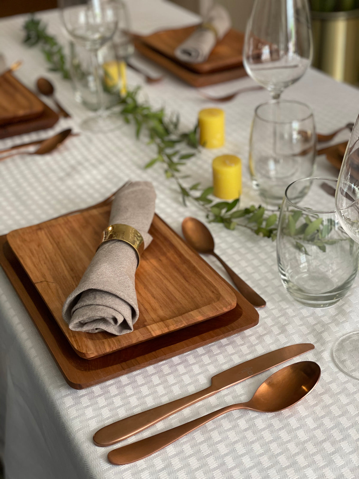 Set de platos madera nativa