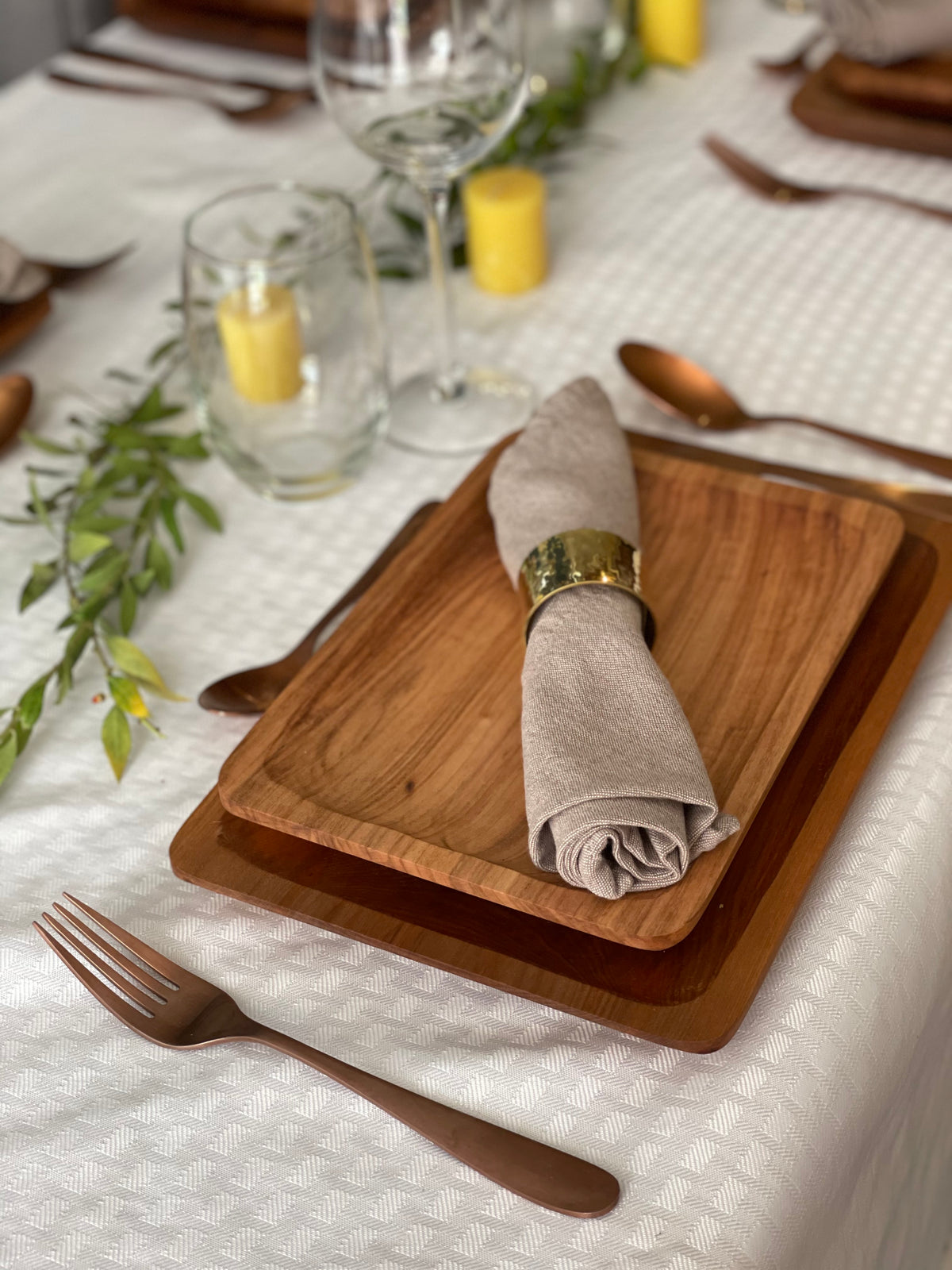 Set de platos madera nativa