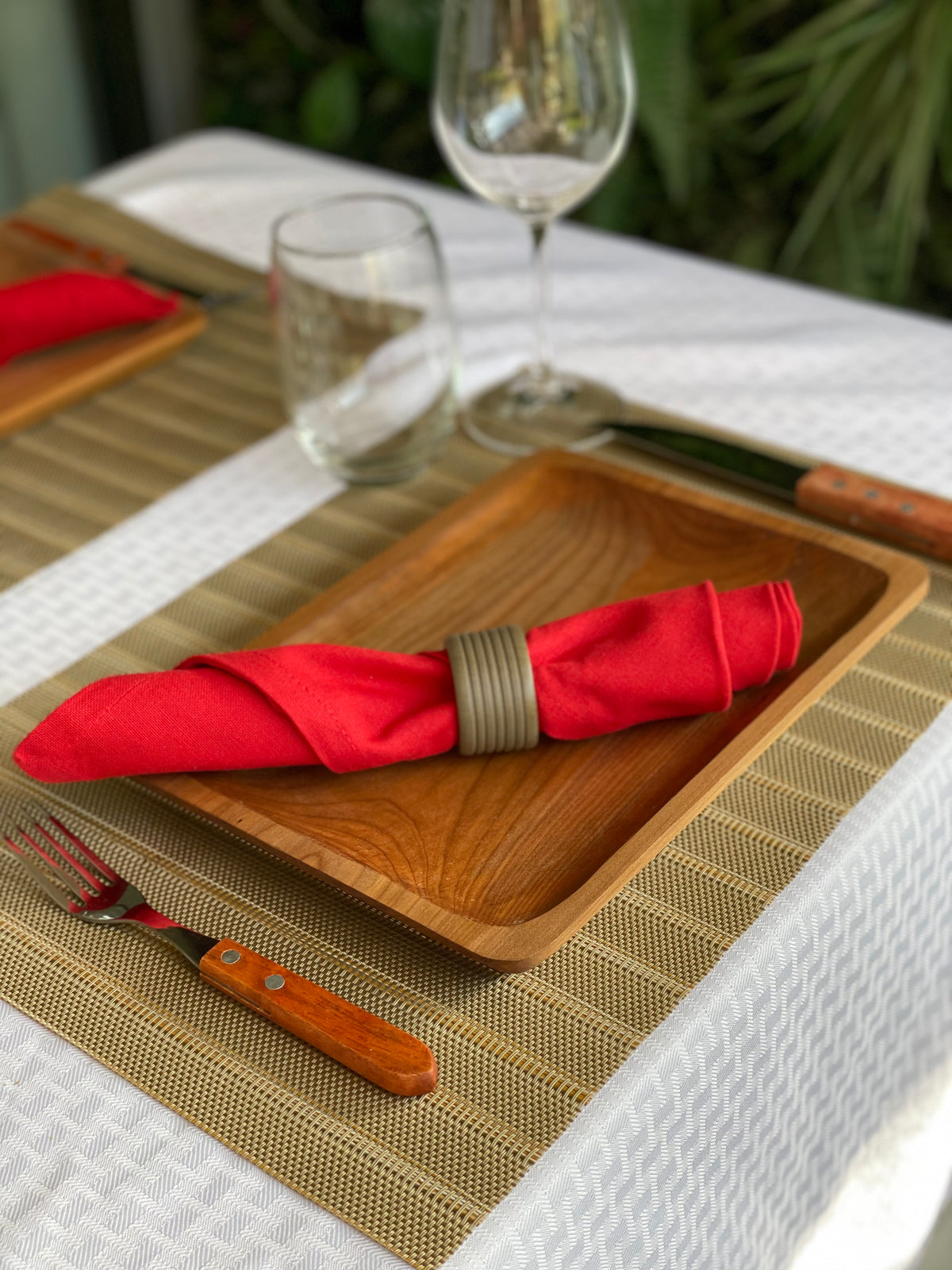 Set de platos madera nativa